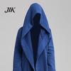 Long Coat Men Oversize Hooded Solid Color Jacket Cardigan Trench for Autumn