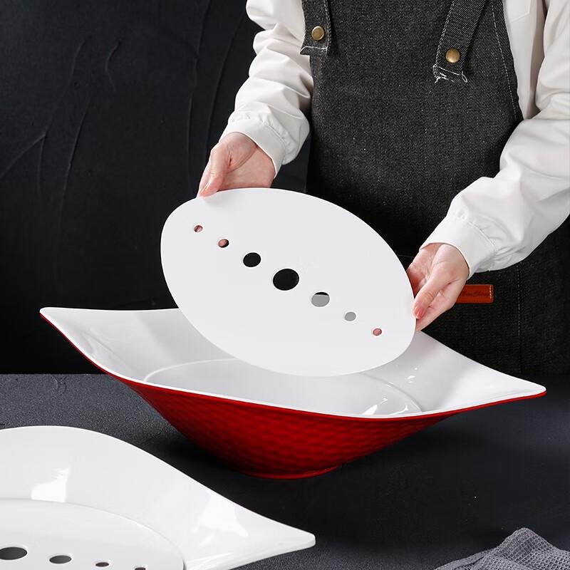 Japanese Style Conch-shaped Melamine Sashimi Dry Ice Plate