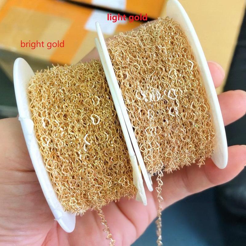 Real 14k Gold Filled Heart Permanent Jewelry Chain for Women Chain DIY Jewelry Bracelet Necklace Making 14K Gold Filled&2.8mm