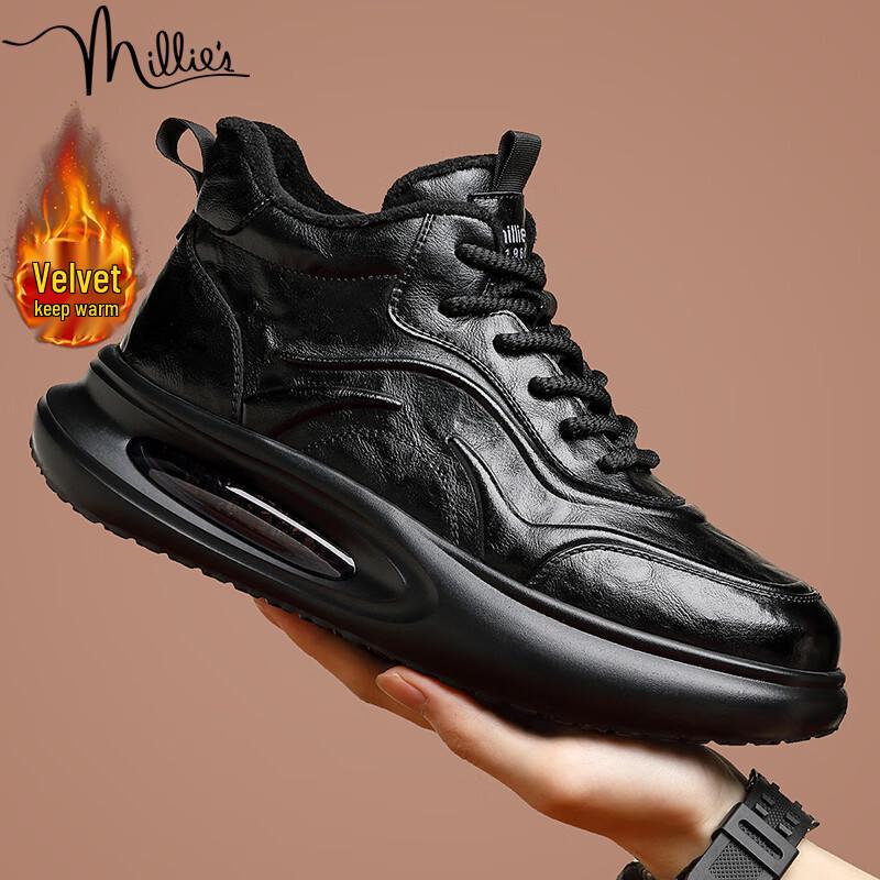 Millies Men s Casual Winter Warm High-Top Martin Boots U1401 39
