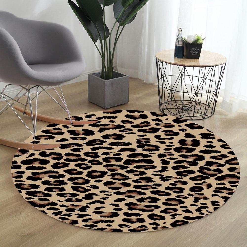 

Christmas Red Deer Printed Round Carpets for Home Living Room Rug Bedroom Decor Rug Non Slip Washable Flannel Floor Mat 80cm