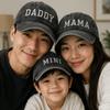 Washed Cotton Daddy Mama Mini Embroidery Caps Vintage Outdoor Sunscreen Hats  Gifts