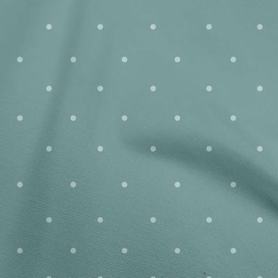 Cotton Flex Dusty Teal Green2 Stoff mit Punkten, Nähmaterial, bedruckter Stoff, Meterware, 40 Zoll