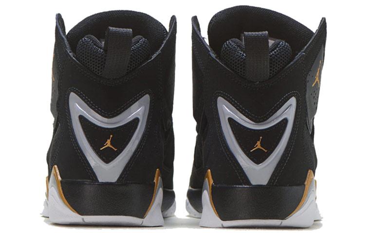 Jordan True Flight Black Metallic Gold GS 343795-070