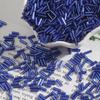 Silver-Filled 2x7mm Rice Tube Glass Beads for Handmade DIY Jewelry and Clothing Accessories