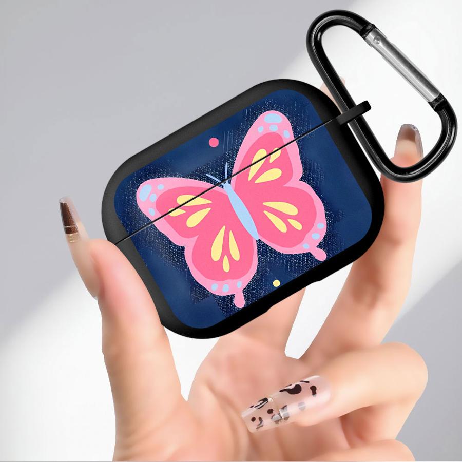 Pink Butterfly Case For Airpods 3 Pro3 4 2 Pro 1 Pro2 Soft Earphone Cases Cover