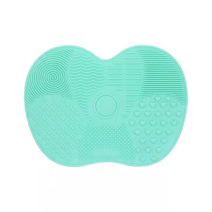 Scrubbing Pad Cosmetic Brush Cleaning Pad Silicone With Suction Cup Apple Cleaner Cleaning Scrubbing Pad Beauty Supplies