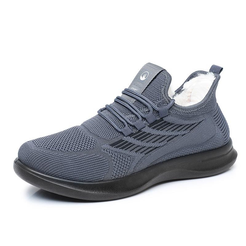 

Мужские зимние теплые кроссовки Легкие противоскользящие плюшевые кроссовки для ходьбы с подкладкой из искусственного меха Повседневные удобные уличные кроссовки для бега и тренировок для мужчин 45