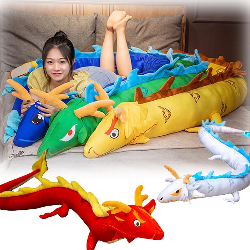 Chinese Dragon Plush Toy Pillow 5 Colors Available, Huge 4m Size