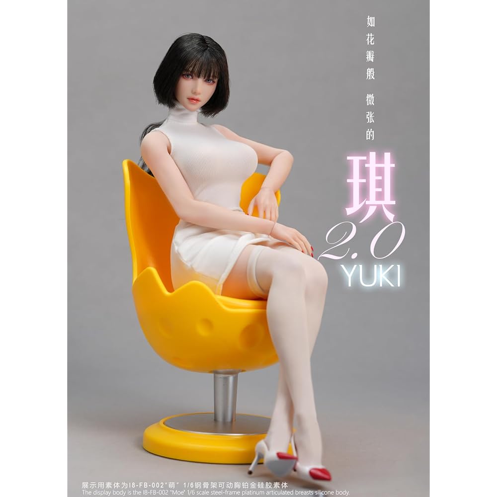 Toybar Japan I8-H007P Women's White Dress with Stockings for 1/6 Scale Action Figures