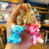 Acrylic Bear Figurine Keychain Cartoon Vibrant Color Couple's Keychain Kawaii Cute Personalized Gifts Y2k Fashion Toys Anime