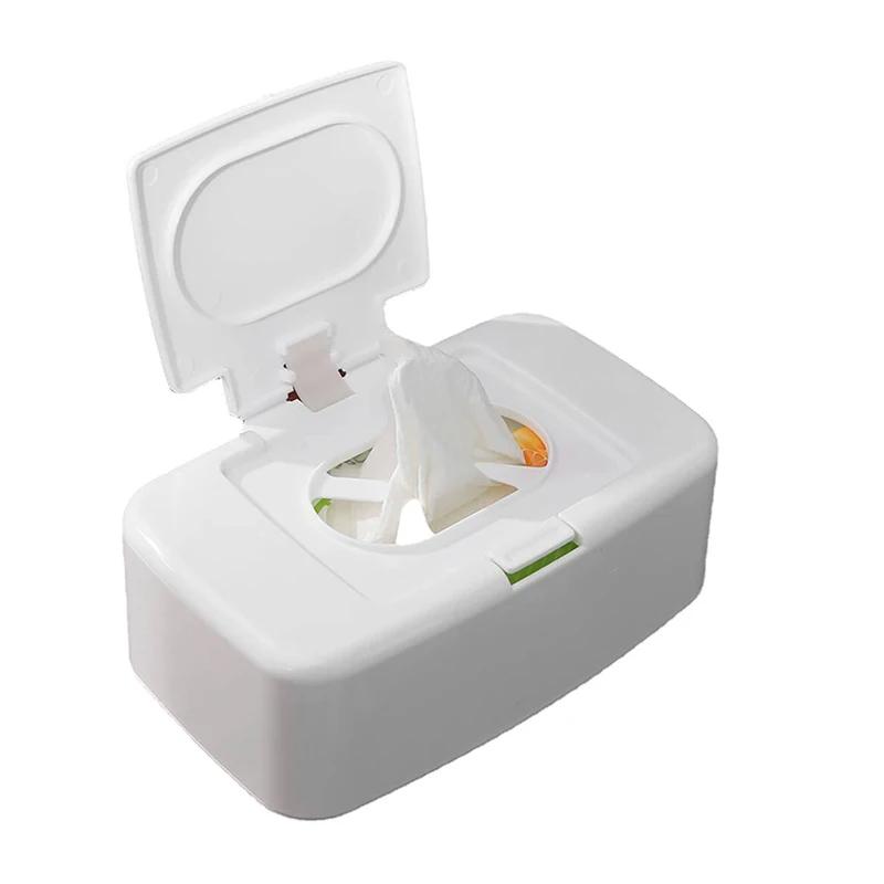 Car household kitchen wet tissue box, wet tissue dispenser, portable wet tissue storage box for dry tissues, holder container