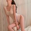 Night Listen Fragrance Lingerie: Sexy See-through Japanese Sling Bodysuit with Open Crotch, Swimsuit-style Pajamas