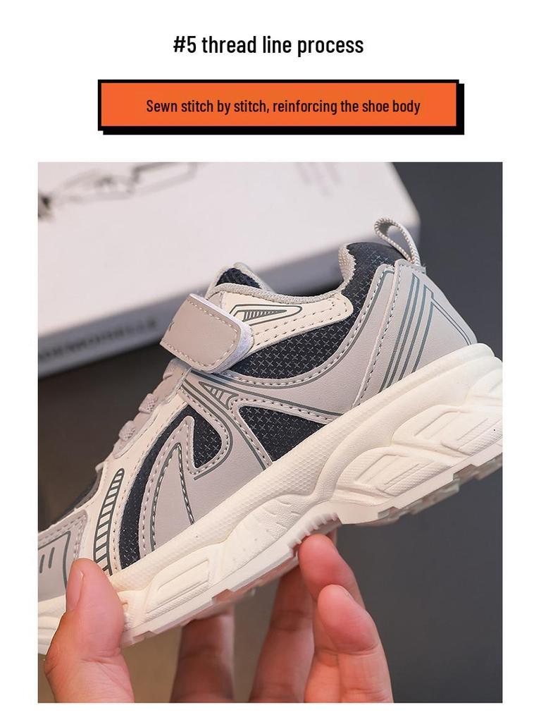 2026 Kids' Waterproof Leather Sports Shoes - Spring, Autumn, Winter Casual and Running Shoes for Boys and Girls