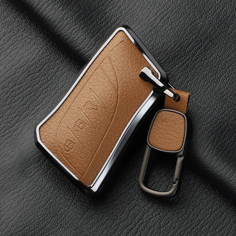 Aluminum Alloy Goatskin Car Key Case Cover For Lexus Nx Es Ux Us Rc Lx Gx Is Ct Rx 200 250H 350H 400H Ls 450H 260H 300H Ux 200
