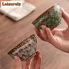 5-teiliges Set Chinesische Ofen-transformierte Keramik-Teetasse Einzelne Meistertasse Fünf Elemente Teeschale Becher Haushalt Kung Fu Teegeschirr Geschenkbox