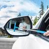 1Pcs Stainless Steel Telescopic Car Rearview Mirror Wiper With Retractable Layered Brush Head Handheld Window Cleaning Tool