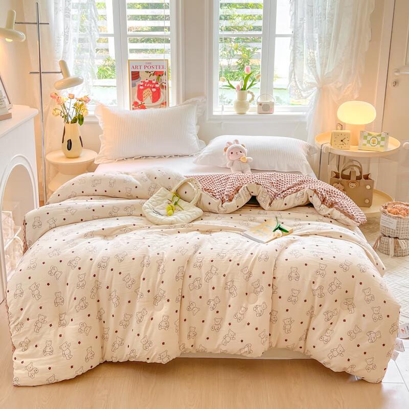 

Manya Ju Washed Cotton Dot Velvet All-Season Quilt