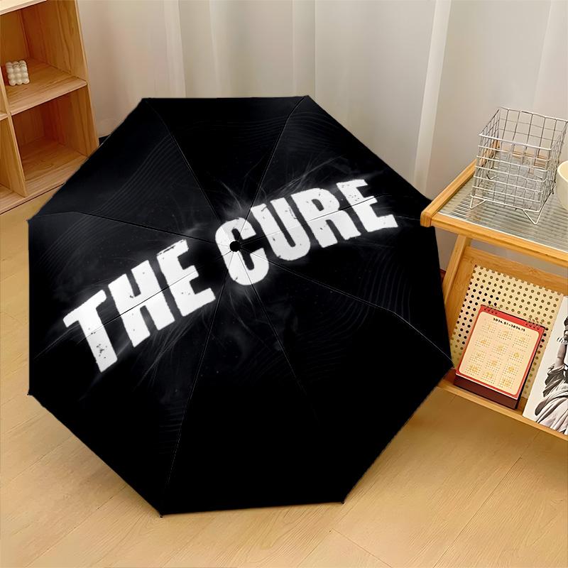 The Cure Print 8?Ribs Automatic Umbrella Wind Resistant Lightweight Folding Umbrella For Outdoor Travel