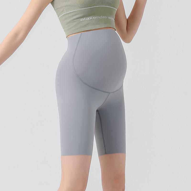 New Style Seamless Maternity Yoga Pants - Lightweight Belly Support Shorts for Spring & Summer