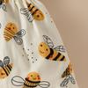 Set Vestito con Stampa Ape per Neonate: Abito senza maniche con giacca in pizzo a maniche lunghe