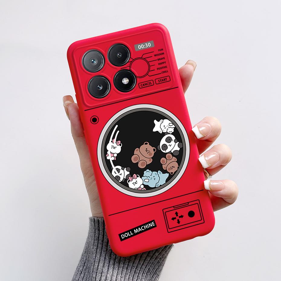 For Xiaomi Poco X6 Pro Case Stylish Painted Silicone Bumper Shockproof Phone Cases Cover Coque For Xiaomi Poco X6 Pro 5G Fundas
