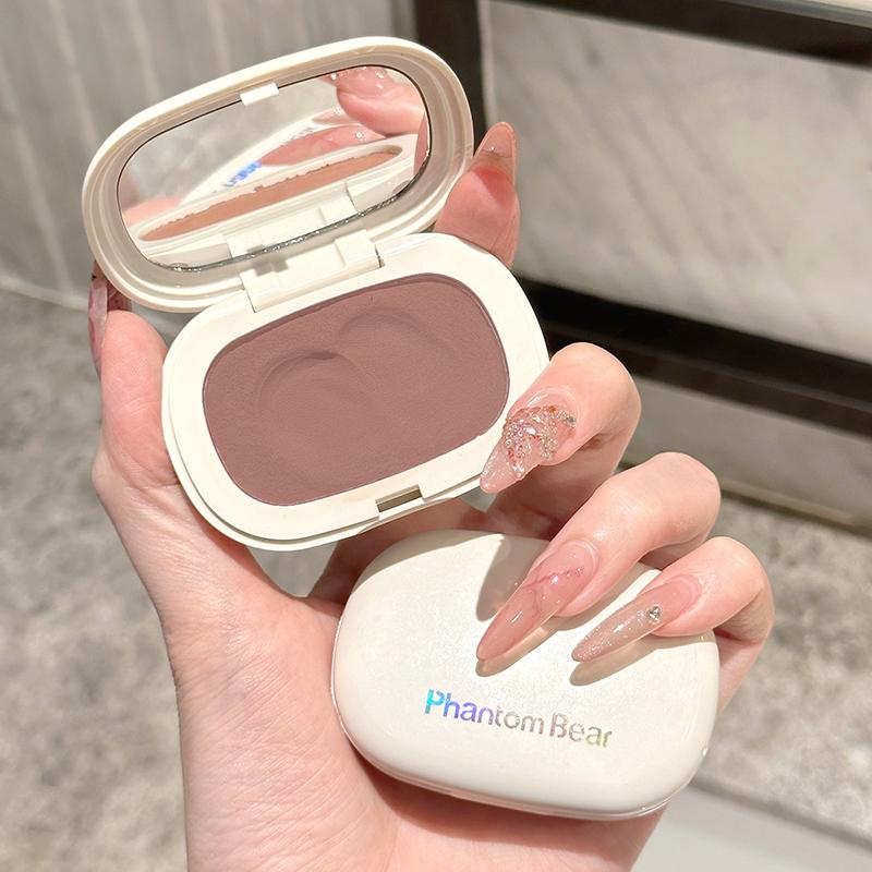 Monochromatyczny Błotny Róż Do Policzków Matowy Naturalny Odcień Policzków Fioletowy Taro Niskie Nasycenie Wodoodporny Miękki Krem Do Konturowania Kosmetyki