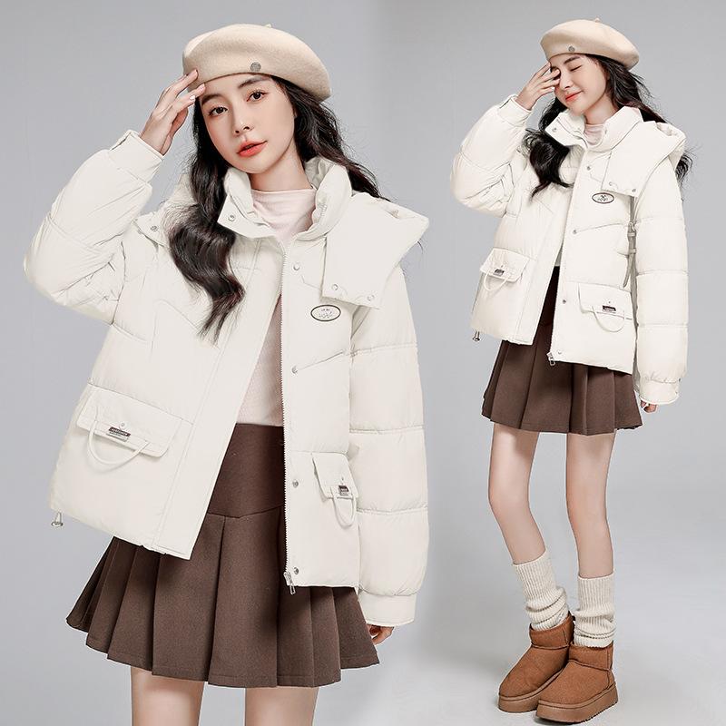 2025 winter cotton clothes women's short Korean version thickened knitted cotton jacket loose high-end jacket