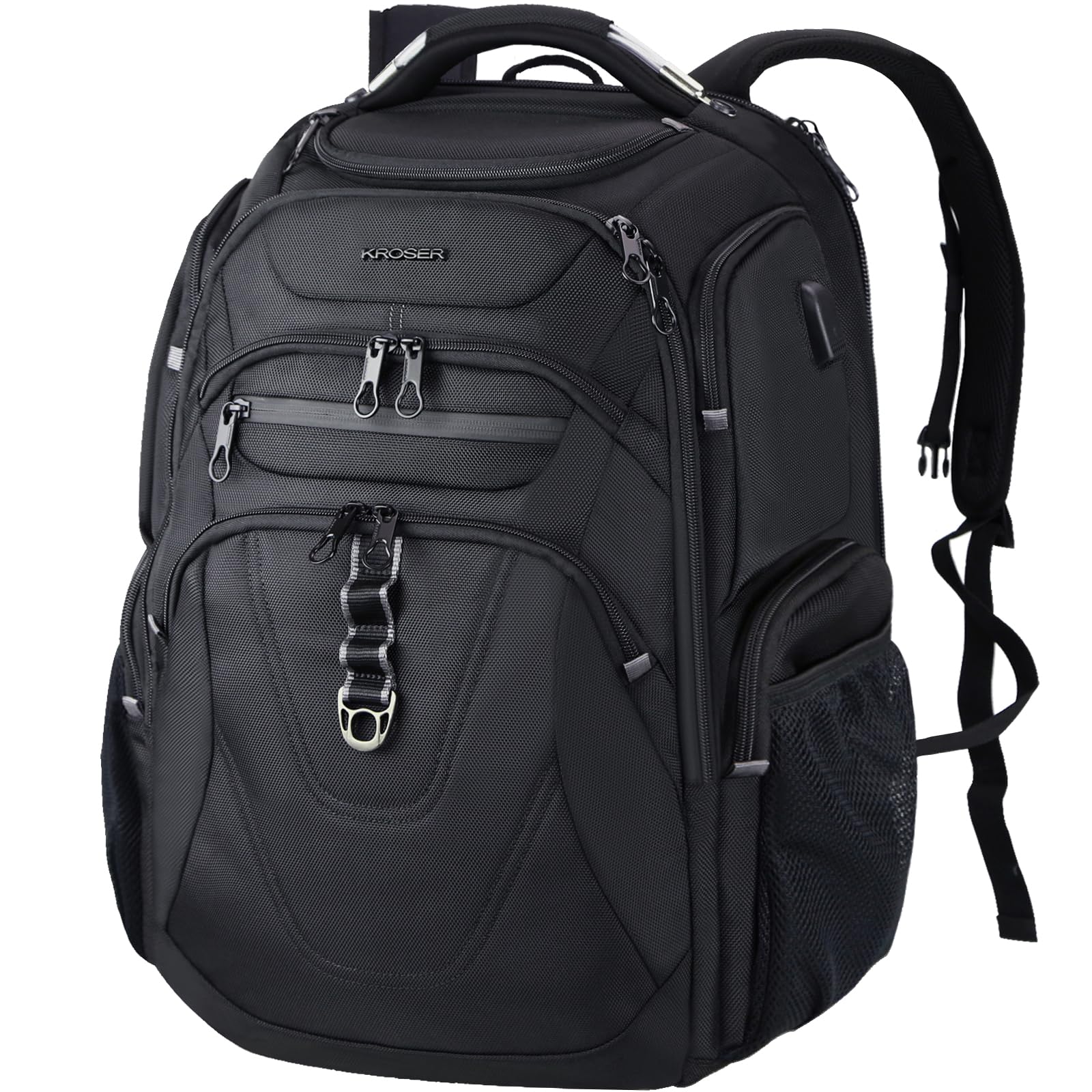 

KROSER Travel Laptop Black TSA-Friendly Backpack, 18.4 inches,