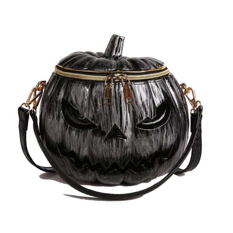 2025 Halloween New Fashion Barrel-Shaped Glossy PU Shoulder & Crossbody Bags Solid Creative Stylish Design Handbags for Women