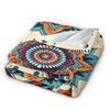 Retro Bohemian Woven Pattern  Plush Blanket Kids  Flannel Throw Blanket For Couch Chair Sofa Bed Soft Warm Bedspread Gift