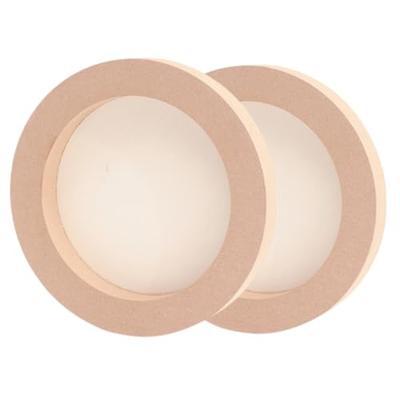 Panneaux sur Toile en Bois Donalee, Ronds, Épaisseur 1,8 cm, Panneau Artistique MDF, Lot de 2, Diamètre 30 cm, Convient pour la Peinture à l'Huile et Acrylique