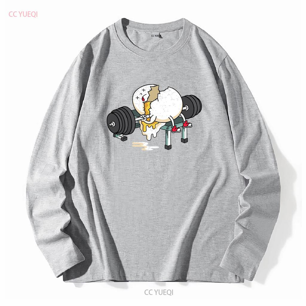 NEW LIMITED Funny Egg Fitness Gym Lifting Workout Idea T Shirt Size S 5XL Vintage Washed Soft Graphic Versatile Comfortable