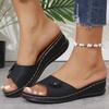 Lightweight Wedges Slippers Women Summer Flower Decor Thick Sole Sandals Woman Plus Size 36-43 Platform Beach Flip Flops