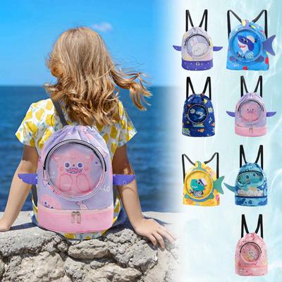 Children's Wet Dry Separation Swimming Bag Waterproof Storage Bag For Boys And Girls Sports Portable Cute Cartoon Shoulder Swimming Bag