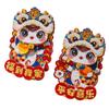 1 Pair 3D Fu Character Door Pendant Traditional 2025 New Year Sticker  Home Living Room Decor
