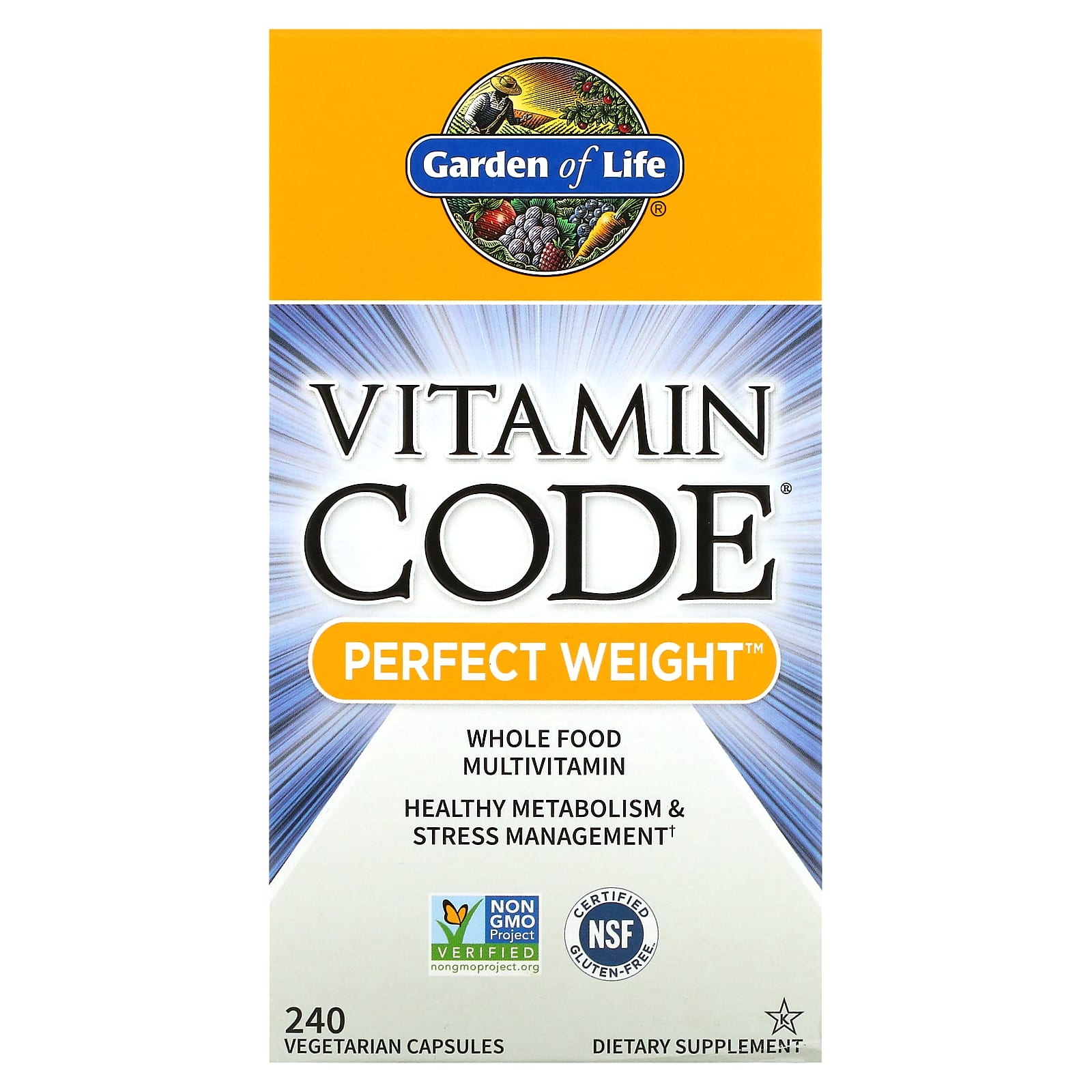

Vitamin Code, Perfect Weight, Veggie Capsules 240