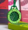 Biokeramisch Achtkant Popstijl Zakhorloge Bedrukt Logo Uurwerk Horloge 40mm Wijzerplaat Leren Nekkoord Modekleur Hanger Klok