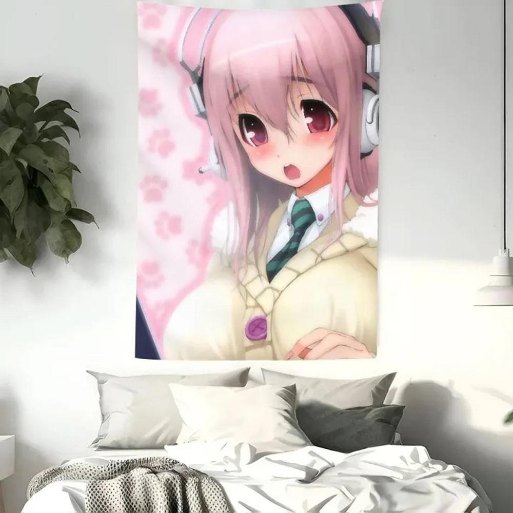 Super S-Sonico Tapestry For Living Room Home Dorm Decor Japanese Tapestry