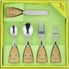 Nagao Waiwai Kitchen Stand Cutlery Set Butter Gift Box Included Made In Japan (5 Pieces Spoon, Fork, Knife) - - - WY-48