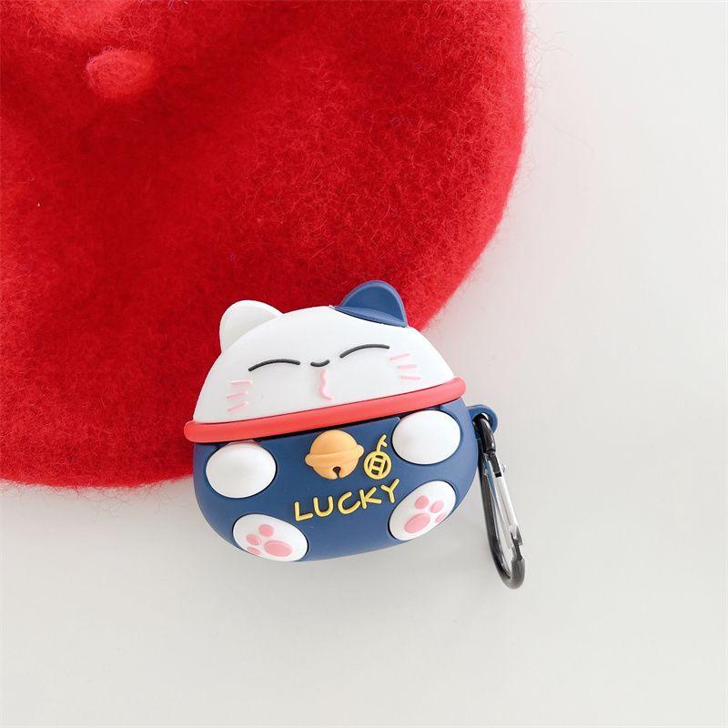 

Поколение SE2/Bluetooth 4E/6i Чехол для наушников Pro4 Поколение Пара Freebuds5 Поколение Рукава для наушников Защитный чехол Силиконовый Мягкий чехол Тренд Huawei pro3/pro4 Blue Luckies Cat
