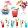 Cocktail Umbrellas - 50PACK Drink Umbrellas for Drinks, Paper Mini Umbrella for Drinks Hawaiian Cupcake Toppers Cocktail Garnishes Colorful Paper