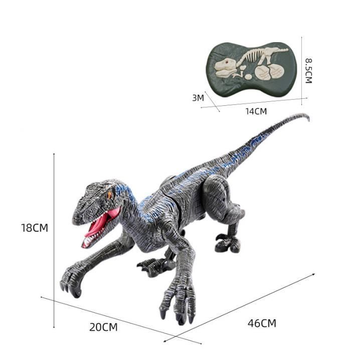 2.4G Wireless Five-Way Remote Control Velociraptor Electric Sound and Light Simulation Mechanical Dinosaur Model