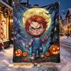 Child's Play Pattern Blanket for Home Decoration, Bed, Sofa, Car Travel, Camping, Suitable for All Seasons, Birthday Christmas Gift