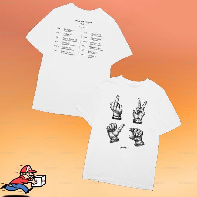 Goose The Band Tour Tee Fall 2025 T Shirt 2 SIDE white U1R19 XXL