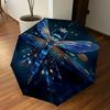 1PC Dragonfly Glitter Automatic Open/Close Umbrella with Windproof, 8-Rib Sturdy Canopy, Durable Ribs, Fashionable Design, Outdoor Accessory, Fun Prin
