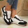 Fashion Black White Mix Color Sneakers Women Low Top Non Slip Sports Shoes Woman Lace Up Plus Size 35-43 Vulcanize Shoes Female