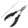 2pcs Stainless Steel Nail Clipper Set Professional Curved Blade Toenail Clippers