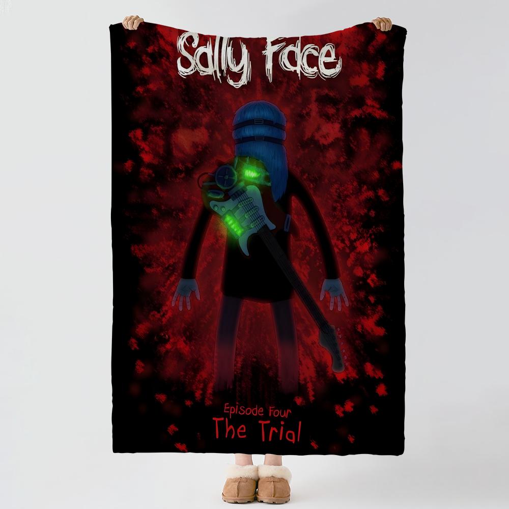 Game S-Sally Face-e Throw Thick Comfort Flannel Quilt, Multi-scene Use Indoor Outdoor Daily Nap