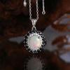Pandantiv Opal Etiopian Oval Natural Clasic 7*9mm Colier Argint Sterling 925 Bijuterii Fine pentru Femei Cadou Aniversar și de Petrecere